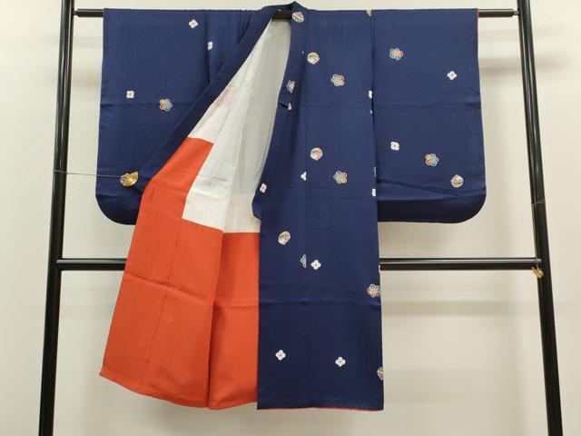 平和屋着物[]七五三　女の子　７歳　祝着　四つ身　長襦袢・袋帯セット　鈴　舞花文　逸品　CAAV9237ze_画像2