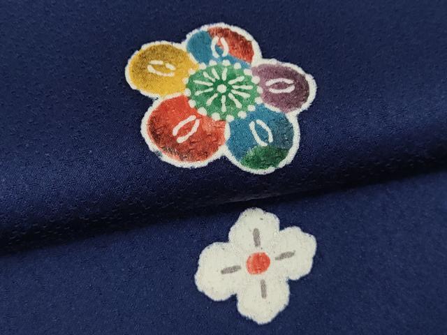 平和屋着物[]七五三　女の子　７歳　祝着　四つ身　長襦袢・袋帯セット　鈴　舞花文　逸品　CAAV9237ze_画像4