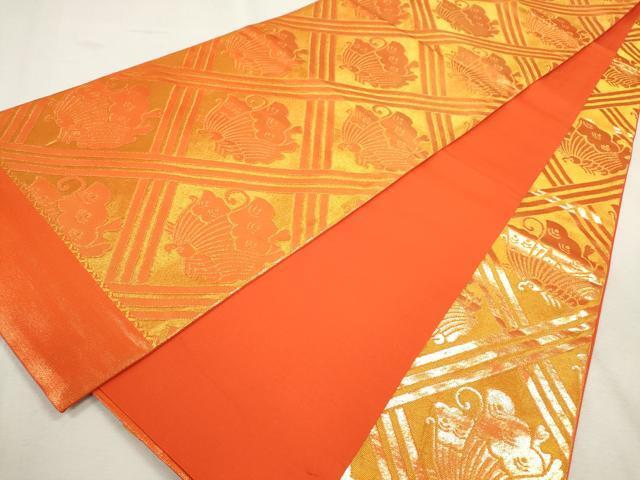 平和屋着物[]七五三　女の子　７歳　祝着　四つ身　長襦袢・袋帯セット　鈴　舞花文　逸品　CAAV9237ze_画像7