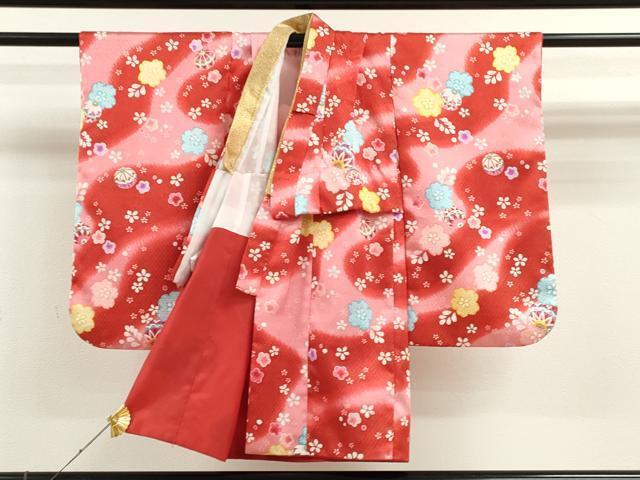 平和屋着物[]ファッションブランド hiromichi nakano 七五三 女の子 ３歳 祝着 三つ身 長襦袢・被布セット 暈し染め 洗える着物 CAAR6686ze_画像2