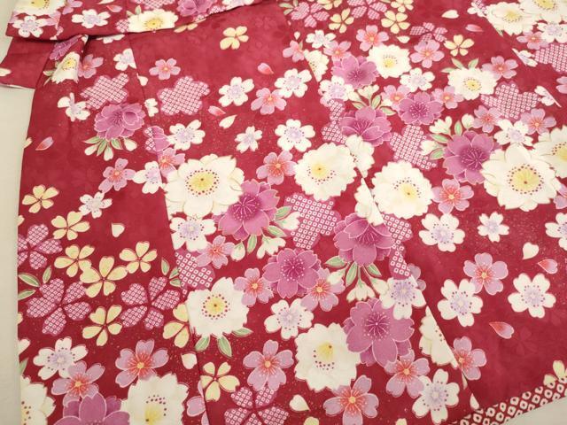 平和屋着物[]七五三　女の子　３歳　祝着　三つ身　長襦袢・被布セット　舞花文　AAAU5608ja_画像3