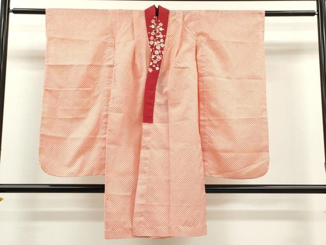 平和屋着物[]七五三　女の子　７歳　祝着　四つ身　襦袢セット　束ね熨斗舞蝶花文　金銀彩　逸品　CAAR6800ze_画像7