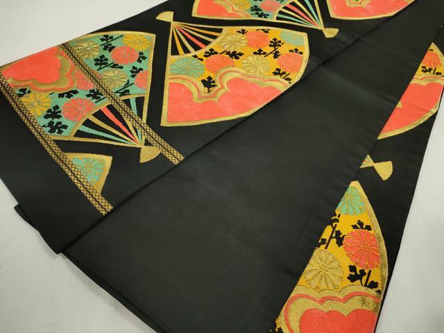 平和屋着物[]七五三　女の子　７歳　祝着　四つ身　長襦袢・袋帯・小物セット　花車流水鴛鴦舞蝶文　暈し染め　金銀彩　逸品　CAAV9397ze_画像8