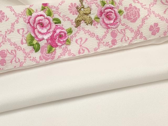 平和屋着物[]松田聖子　SEIKOMATSUDA　七五三　女の子　３歳　祝着　三つ身　長襦袢セット　薔薇　天使　ハート　洗える着物　DAAS9017ma_画像9