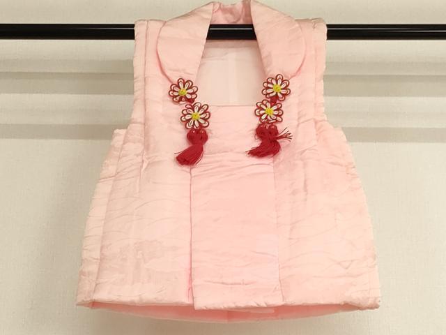 平和屋着物[]七五三　女の子　３歳　祝着　三つ身　被布セット　舞桜文　金彩　リョウコキクチ　逸品　AAAW6980ja_画像7