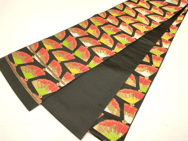 平和屋着物[]七五三　女の子　７歳　祝着　四つ身　袋帯セット　露芝花蝶文　暈し染め　金彩　逸品　DAAS9060ma_画像6