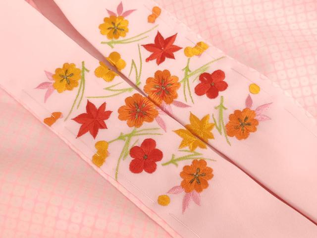 平和屋着物[]七五三　女の子　７歳　祝着　四つ身　長襦袢セット　駒刺繍　花籠文　暈し染め　金彩　逸品　AAAU5523ja_画像7