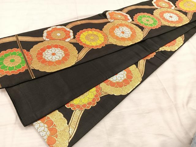 平和屋着物[]七五三　女の子　７歳　祝着　四つ身　袋帯セット　草花文　逸品　BAAT7334mz_画像8