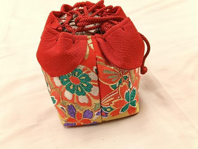 平和屋着物[]七五三　女の子　７歳　祝着　四つ身　長襦袢・袋帯・小物セット　御所車飛鶴花文　金彩　逸品　BAAT7338mz_画像9