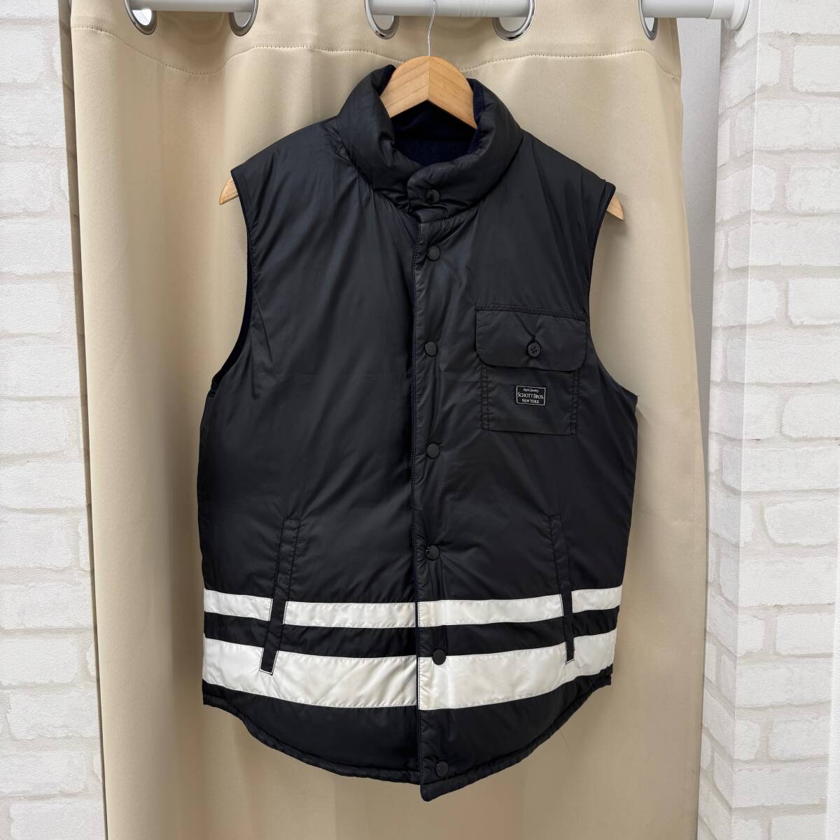 4981｜ショット Schott ダウン ベスト 740N リバーシブル Lサイズ♪_画像1