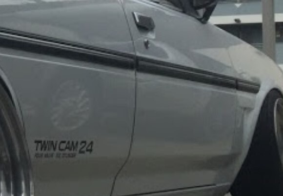 ツインカム24カッティングステッカー2枚セット#GZ10ソアラGX61クレスタGA61セリカXXGX71マークⅡ1G‐GEU街道レーサーハイソ高速有鉛旧車_画像4