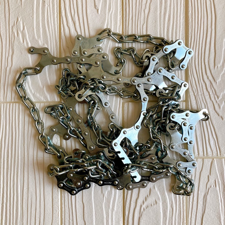 【バンド付 / ヤマハ純正】 バイク用 タイヤ スノーチェーン 130/70-13_画像7