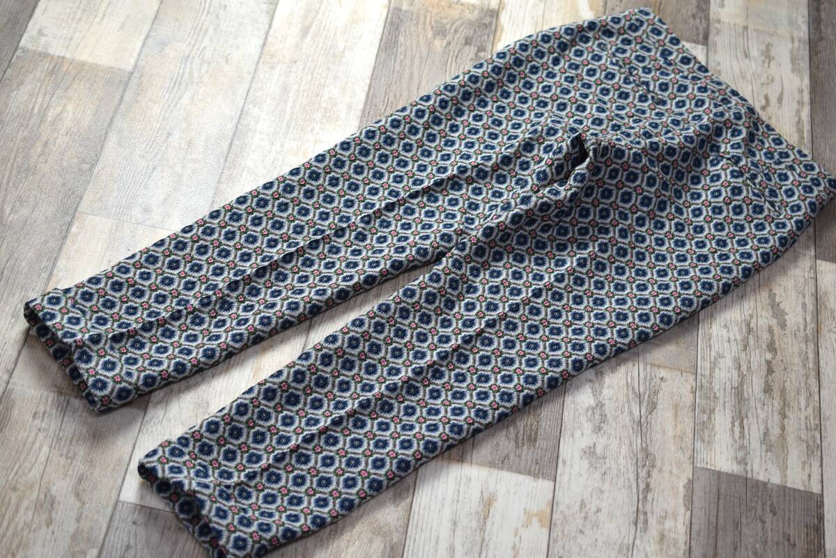 ETRO エトロ イタリア製 ジャガード織りウール混テーパードスリムパンツ サイズ40_画像4