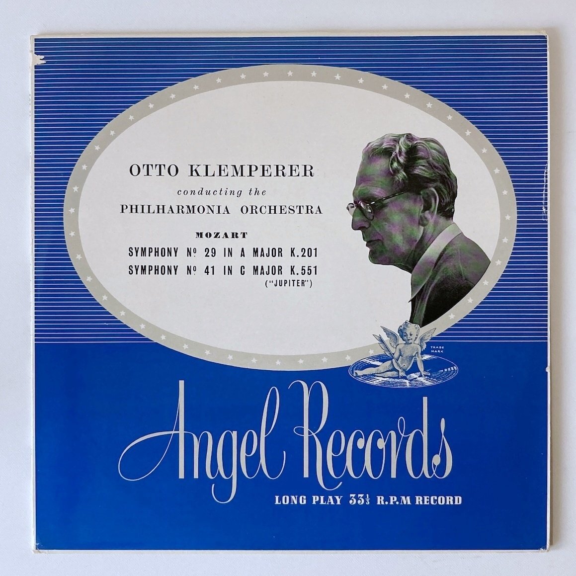 LP/ オットー・クレンペラー / モーツァルト:交響曲第29番。第41番「ジュピター」 / コーティングJK CS ANGEL ACA.54 24648_画像1