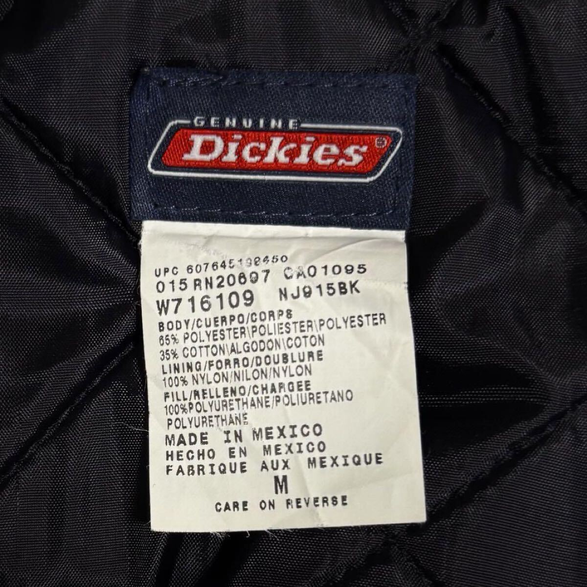 90sOLDディッキーズ　中綿ブルゾン　フルジップジャケット　企業系　NJ915_画像5