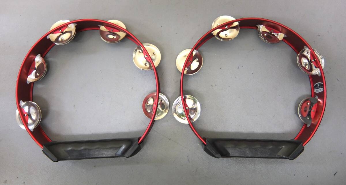 2101ヒ◆KIKUTANI キクタニ 8インチ タンバリン 2個セット◆_画像1