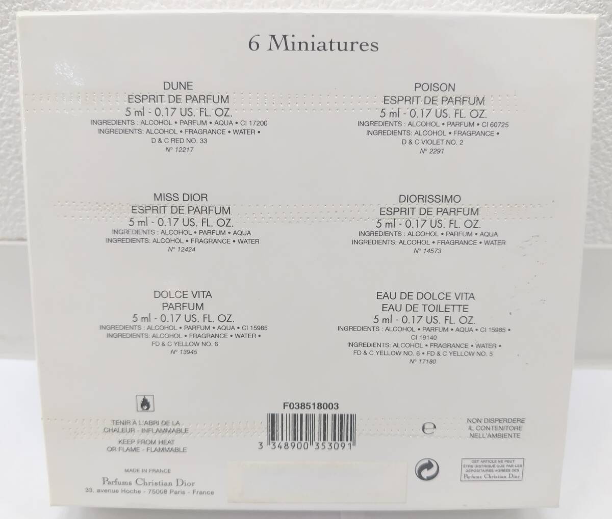 Christian Dior クリスチャンディオール 香水 6点 Les Parfums DUNE MISS DIOR DOLCE VITA POISON DORISSIMO EAU DE DOLCE VITA 10564_画像5