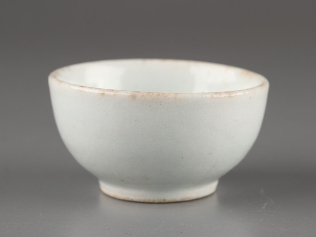 古美術 朝鮮古陶磁器 李朝 白磁 盃 時代物 D4744_画像2