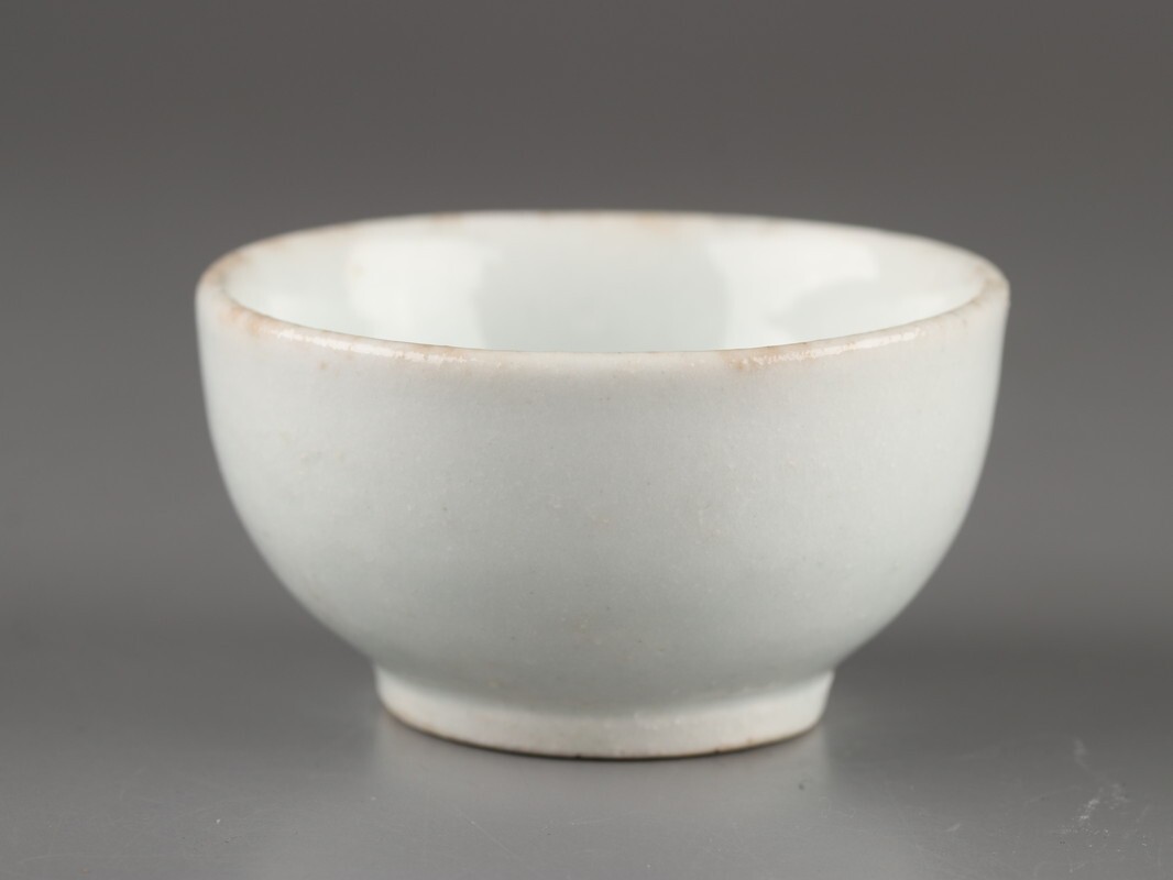 古美術 朝鮮古陶磁器 李朝 白磁 盃 時代物 D4744_画像3
