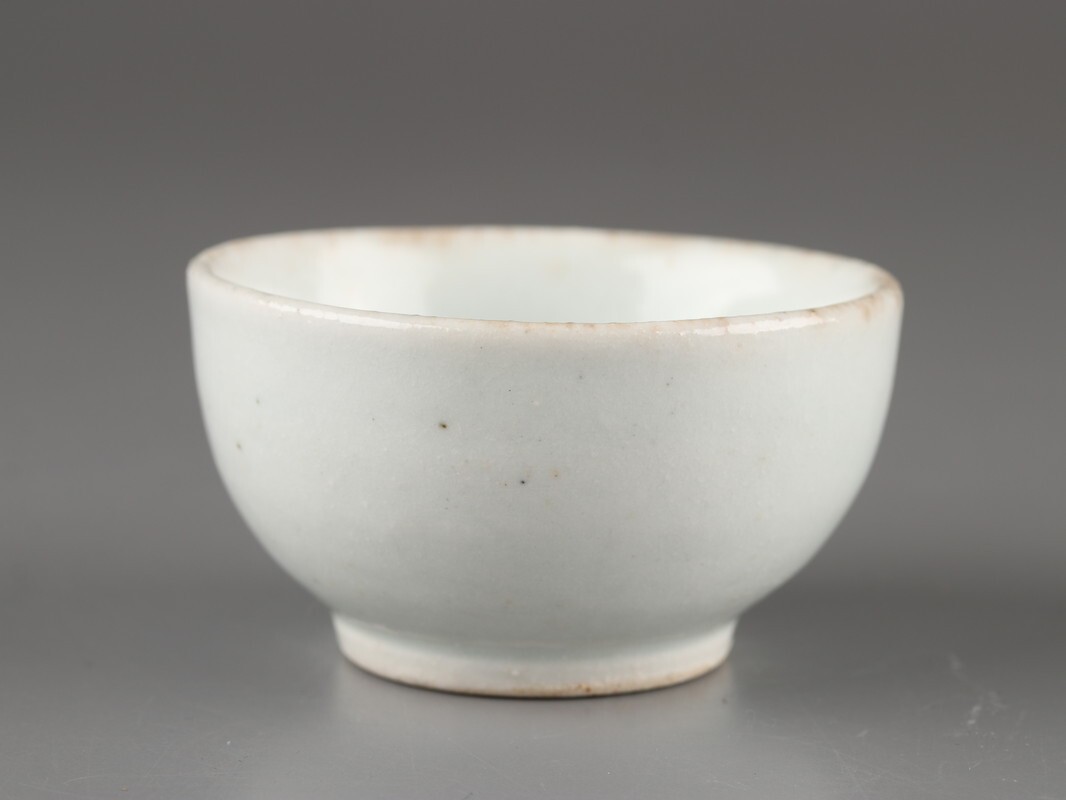 古美術 朝鮮古陶磁器 李朝 白磁 盃 時代物 D4744_画像5