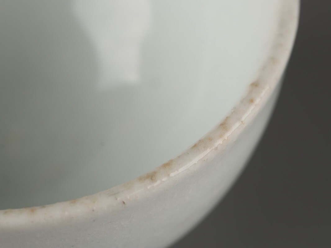 古美術 朝鮮古陶磁器 李朝 白磁 盃 時代物 D4744_画像6