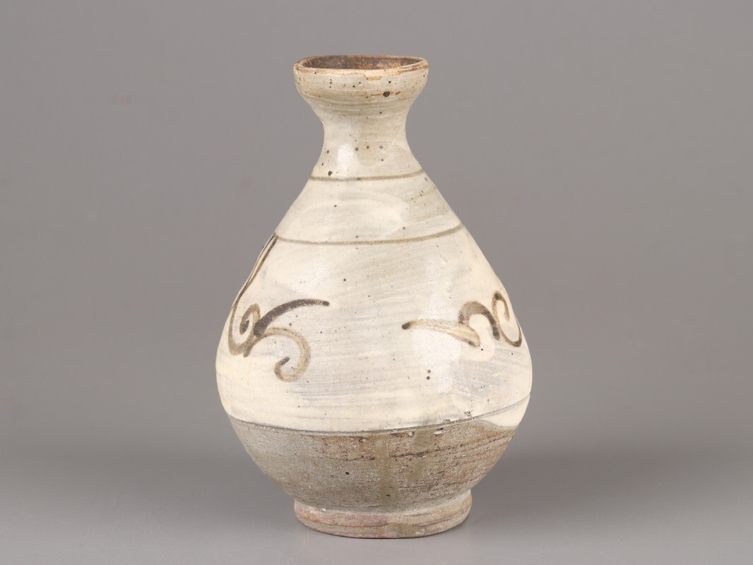 古美術 朝鮮古陶磁器 李朝 鶏龍山 徳利 時代物 D4714_画像3