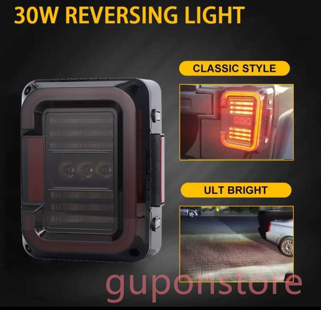 [ быстрое решение ] Jeep JK Wrangler 2007-2018 LED задний фонарь левый и правый в комплекте прозрачный / затонированный / черный 