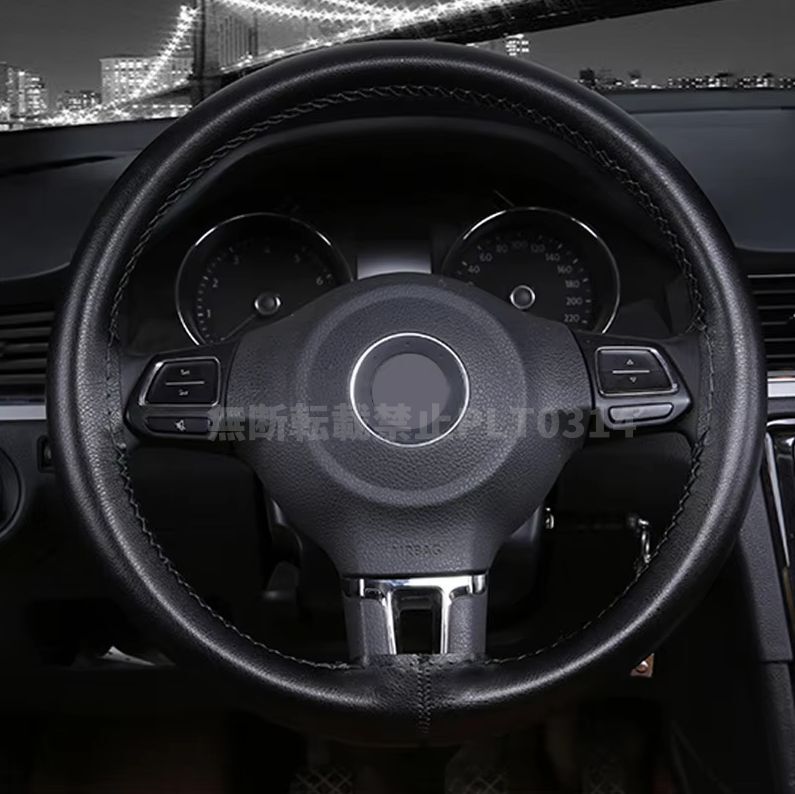 DIY 光沢あり ハンドルカバー 革 皮 レザー 本革風 編み上げ 編み込み ステアリングカバー 純正 のような 高級感 ハンドル カバー ブラック_画像5