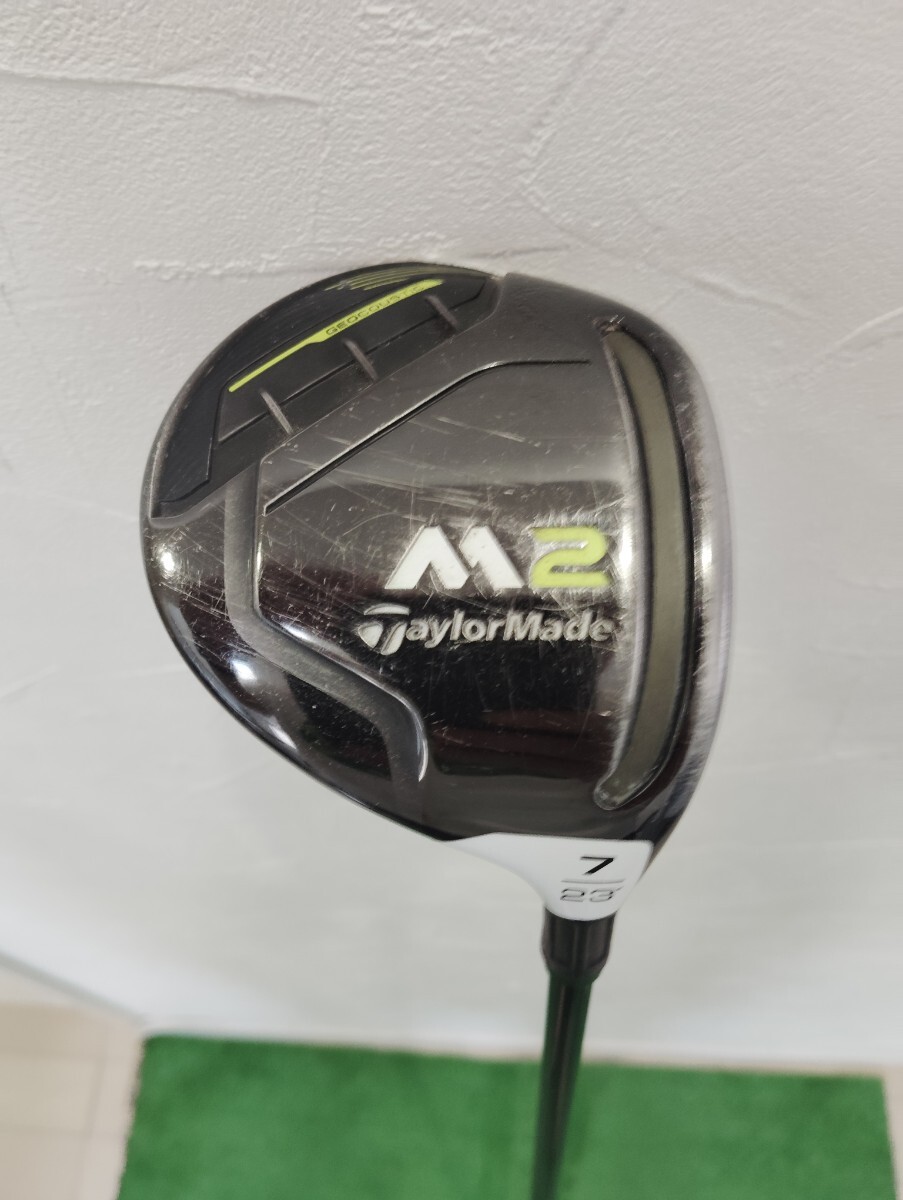 ★中古レア/7W/TaylorMade テーラーメイド M2 7番ウッド/フェアウェイウッド/ロフト23/TM1-217カーボン/フレックスS_画像1