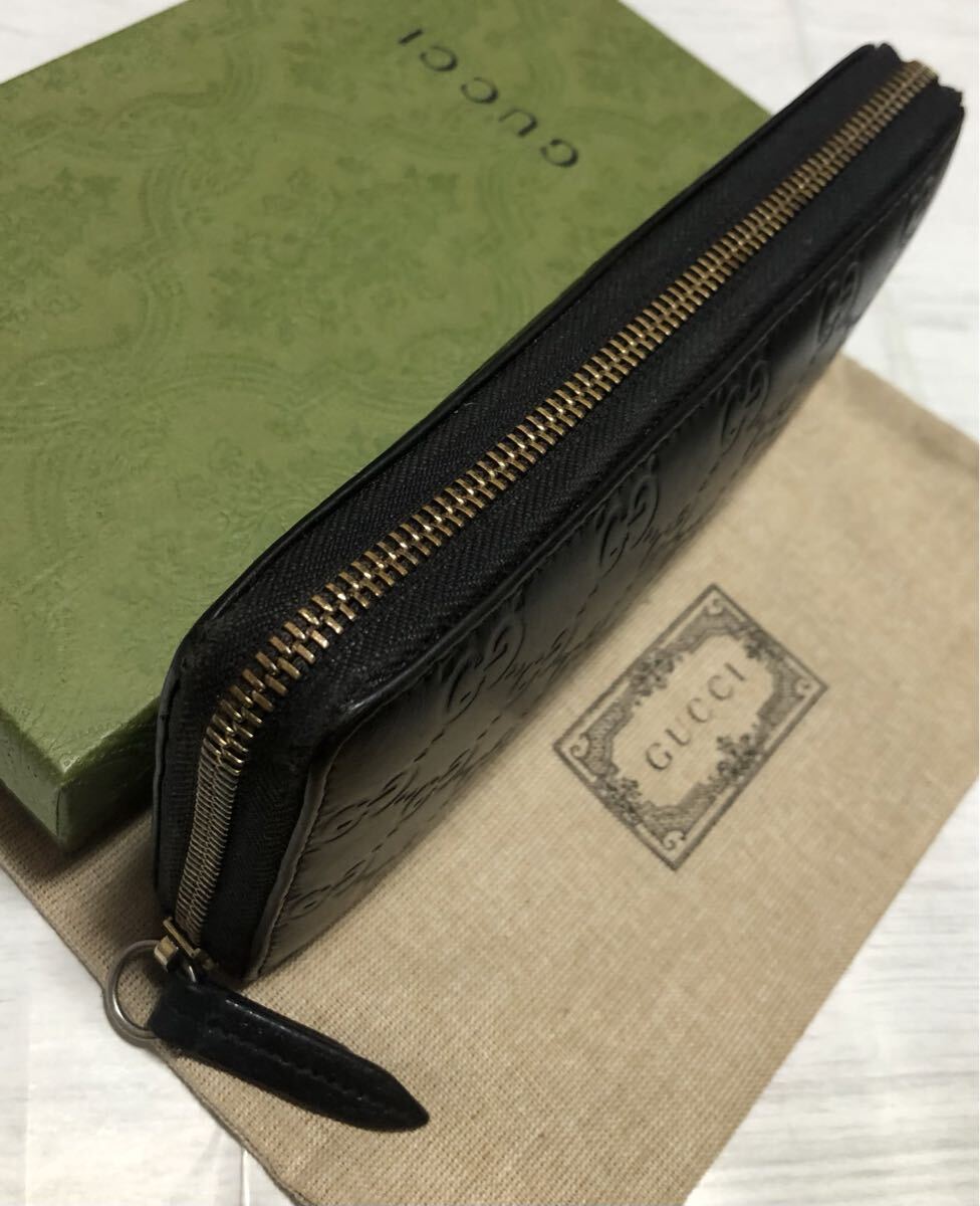 正規品/鑑定済/GUCCIシマGGラウンドファスナー/シリアル番号282477〜_画像5