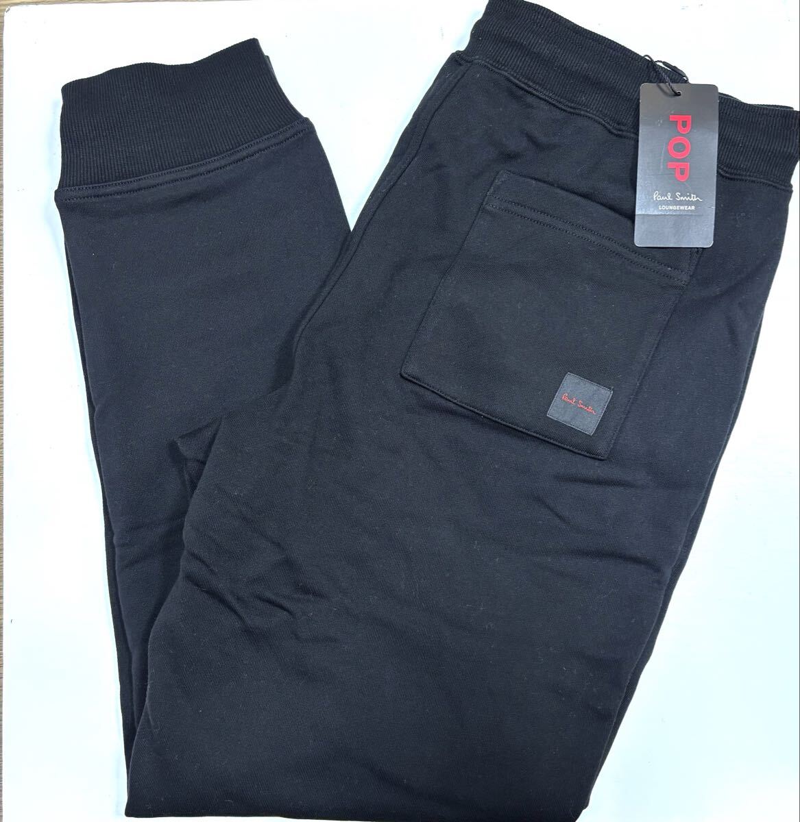 新品 ポールスミス マルチストライプ ジョガーパンツ スウェット Lサイズ アーティストストライプ ホームウェア ブラック 827742_画像3