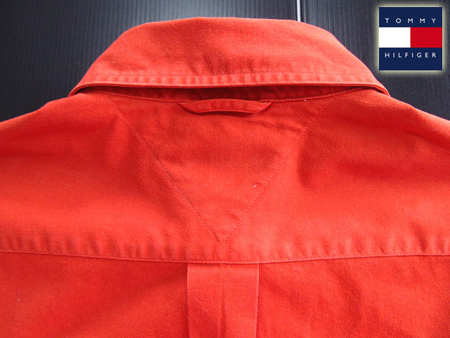 ★300円スタート！トミーヒルフィガー TOMMY HILFIGER ボタンダウンシャツ 長袖 Lサイズ 希少品 トミープレミアム・オレンジ_画像4