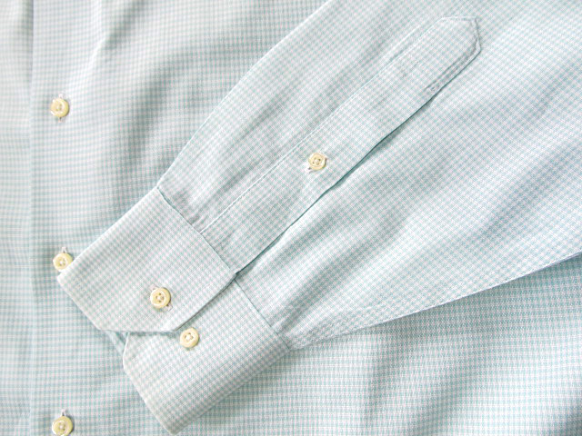 ★美品 ブルックスブラザーズ BROOKS BROTHERS ワイドスプレットシャツ 長袖 Lサイズ 希少品 ハンサムチェック ライトブルー×ホワイト_画像5