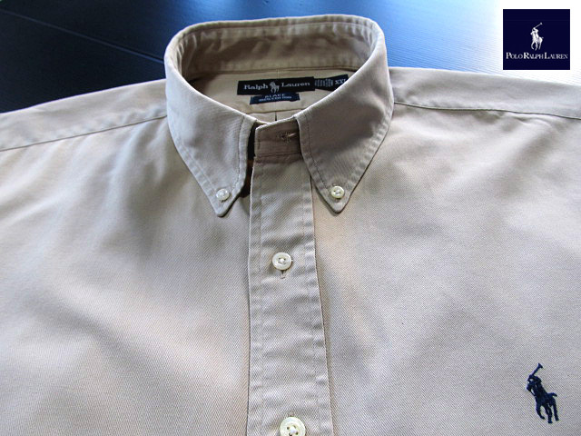 ★300円スタート!ラルフローレン RALPH LAUREN ボタンダウンシャツ 長袖 XXLサイズ 希少品 ラルフプレミアム・カーキ_画像3