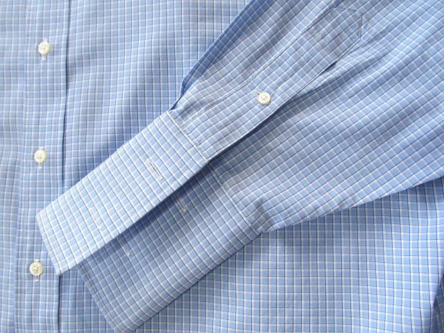 ★美品 ラルフローレン RALPH LAUREN ワイドスプレットシャツ 長袖 XLサイズ 希少品 ハンサムチェック ブルー×ブラック×ホワイト_画像5