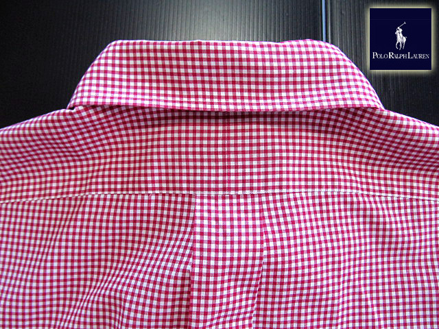 ★美品 ラルフローレン RALPH LAUREN ボタンダウンシャツ 長袖 XXLサイズ 希少品 ギンガムチェック レッド×ホワイト_画像4