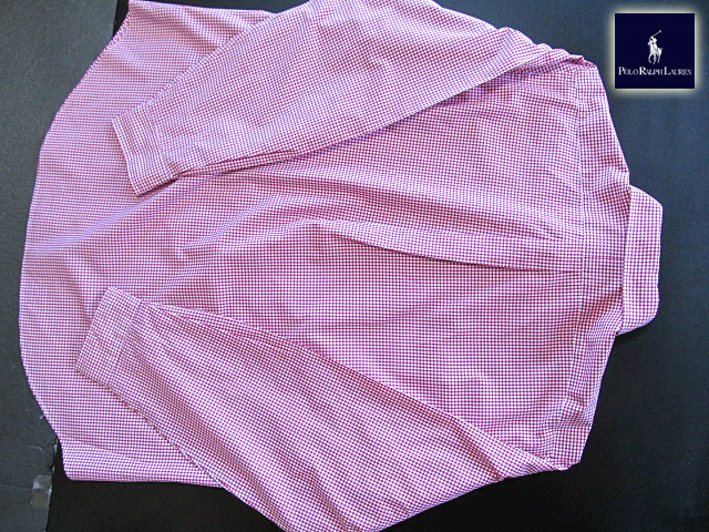★美品 ラルフローレン RALPH LAUREN ボタンダウンシャツ 長袖 XXLサイズ 希少品 ギンガムチェック レッド×ホワイト_画像7