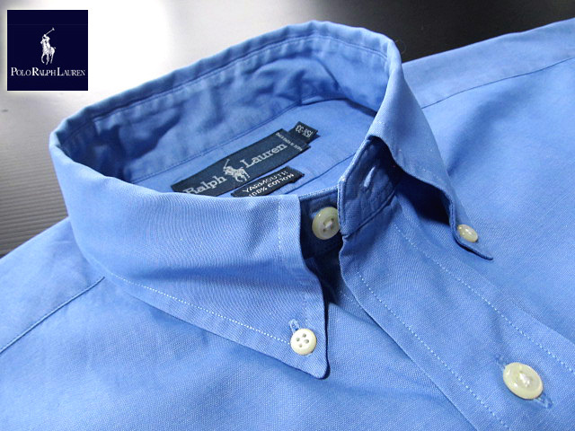 ★100円スタート!ラルフローレン RALPH LAUREN ボタンダウンシャツ 長袖 Lサイズ 希少品 ラルフプレミアム・ブルー_画像2