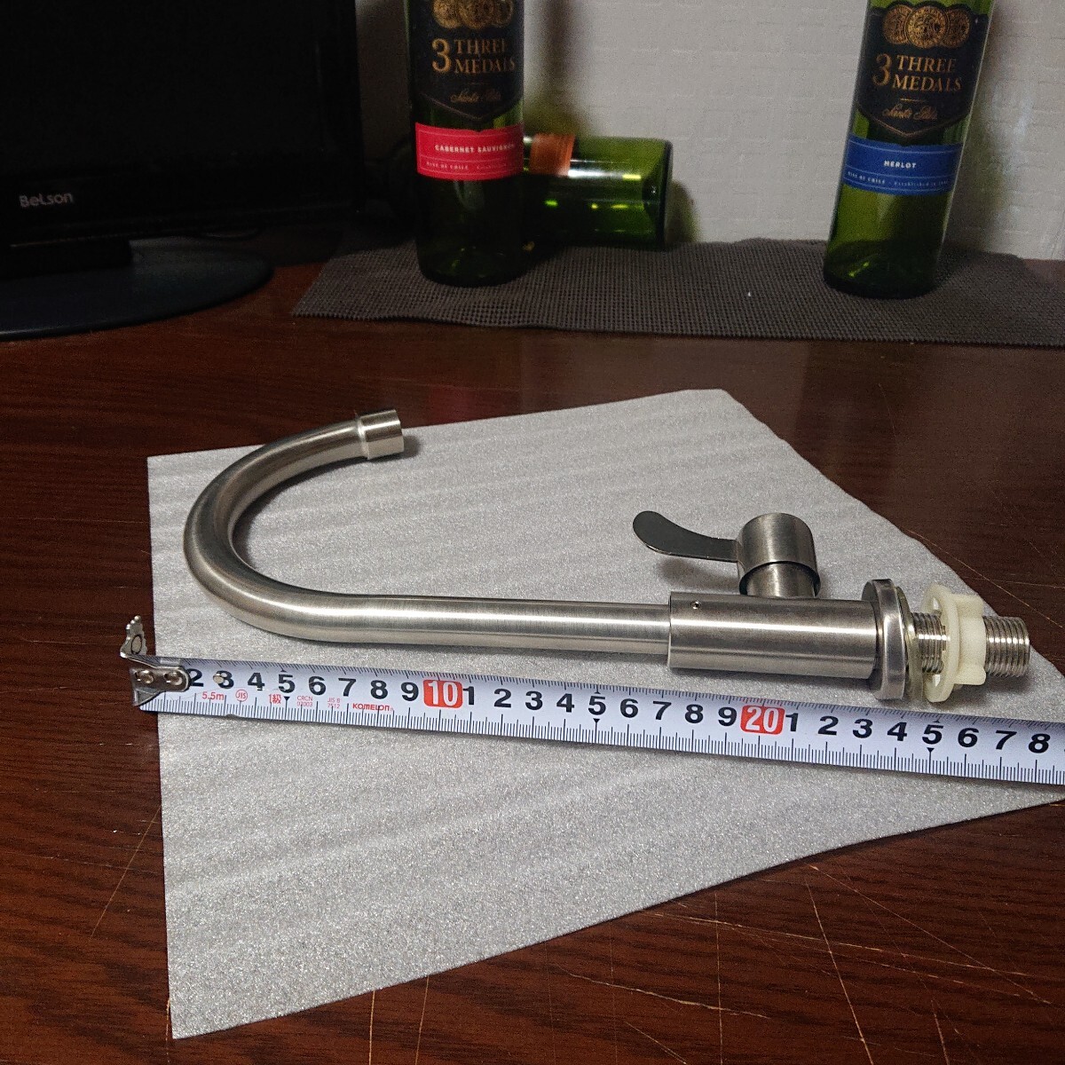 蛇口 ステンレス製 シングルレバー混合栓 水栓 本体のみ_画像7