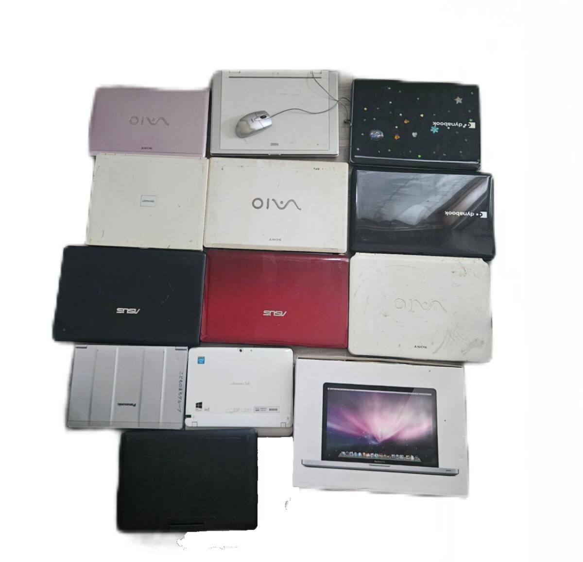 ノートパソコン ノートPC NEC 部品取り用 ジャンク 動作未確認(rèn) 12臺セット SONY DVDプレイヤー まとめ売り macbook pro 畫面割れ