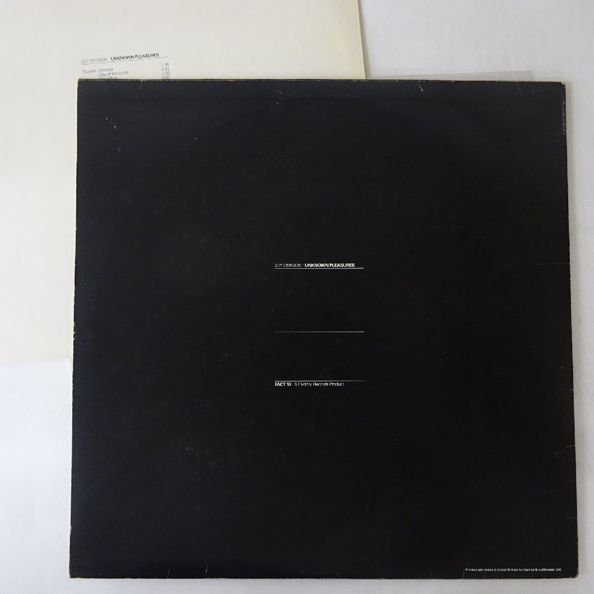 14058703;【美盤/UK盤/テクスチャージャケ】Joy Division / Unknown Pleasures_画像2