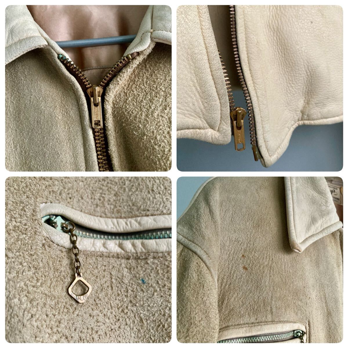 50s 60s Vintage Gerry's 2tone Leather Sports Jacket My Freedom オンブック 50年代 ヴィンテージ 2トーン レザー スポーツ ジャケット_画像7