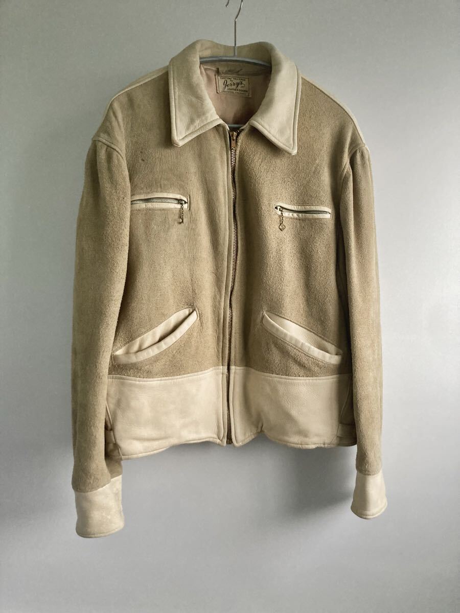 50s 60s Vintage Gerry's 2tone Leather Sports Jacket My Freedom オンブック 50年代 ヴィンテージ 2トーン レザー スポーツ ジャケット_画像1