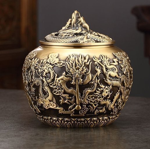 龍行天下茶葉缶リビングオフィス装飾品ハイエンド_画像7