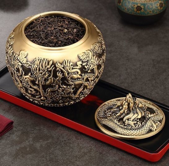 龍行天下茶葉缶リビングオフィス装飾品ハイエンド_画像6