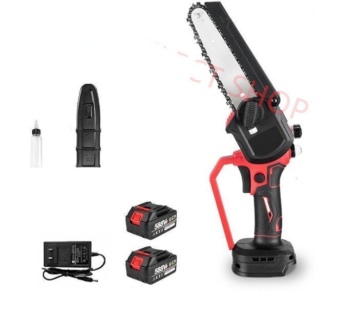 新品未使用 ェーンソー 充電式チェーンソー 6インチ 有効切斷長(zhǎng)250mmマキタ バッテリー 互換対応 竹切り 枝を切る 木を切るに適用（A136)