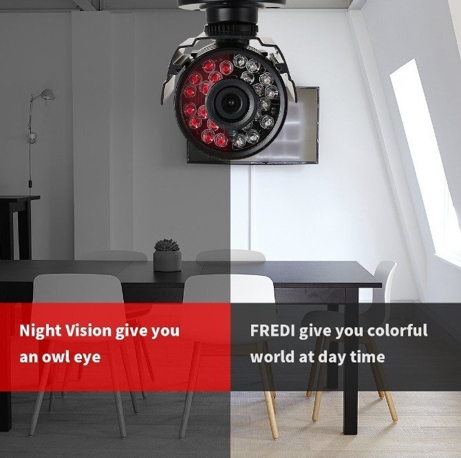 2025最新モデル*防犯カメラセット8台カメラ 500万画素 屋外IP66防水 遠隔監視&動体検知 暗視撮影 AHDセット ハードディスク付き（A485)の画像7