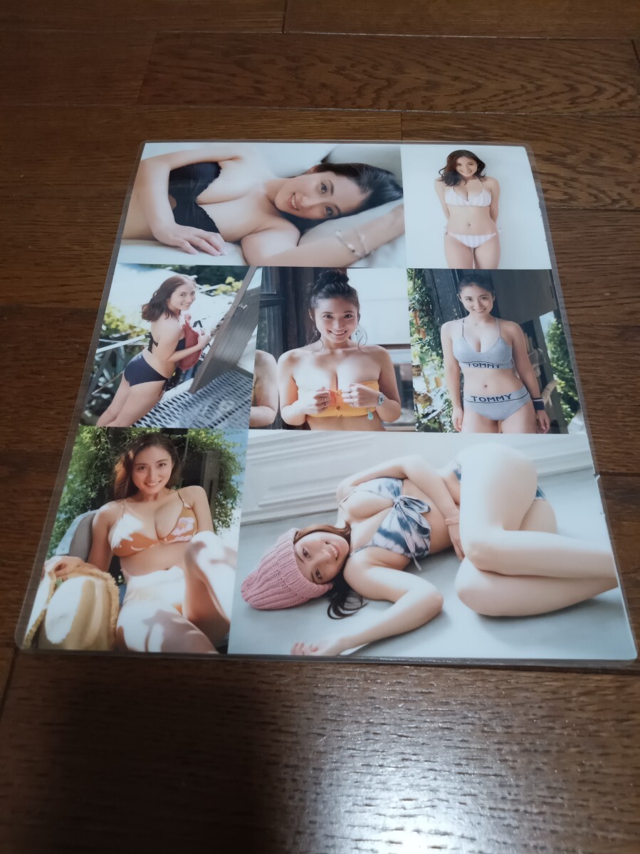 ★厚手ラミネート加工 150μ 切り抜き★ 紗綾 3ページ ビキニ 水着 A4変サイズ_画像2