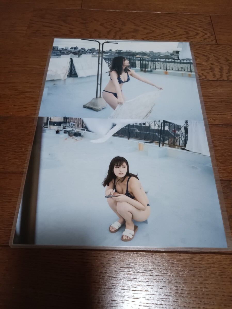 ★厚手ラミネート加工 150μ 切り抜き★ 沢口愛華 7ページ ビキニ 水着 A4サイズ_画像6