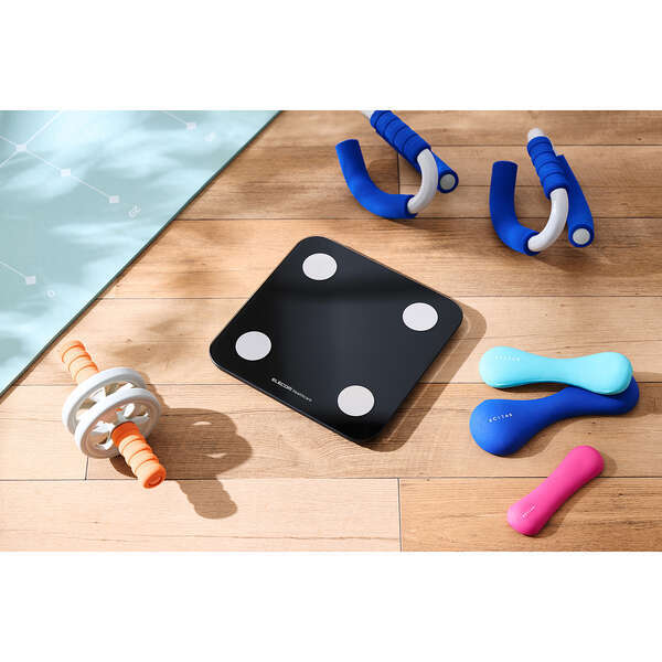 体組成計 [ECLEAR] Bluetooth・Wi-Fi通信機能搭載 測定データを専用アプリで毎日の測定時もかんたん操作で記録: HCS-BTWFS01BK_画像3